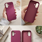 digitaley.co Fuchsia Velvet Guard shockproof silicone phone case with microfiber lining.
