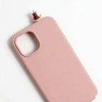 digitaley.co pink phone case with 3D miniature Turkish tea glass and saucer accessory