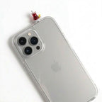 digitaley.co clear iPhone case with a 3D miniature Turkish tea glass and saucer charm.
