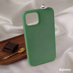 digitaley.co green phone case with 3D miniature Turkish coffee cup and chocolate charm