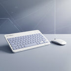 digitaley.co pastel blue wireless keyboard and mouse combo with quiet keys and ergonomic design for a clutter-free workspace.
