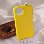 digitaley.co yellow phone case with 3D miniature Turkish coffee cup and chocolate charm