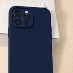 digitaley.co navy blue phone case with 3D miniature Turkish coffee cup and saucer on top corner.