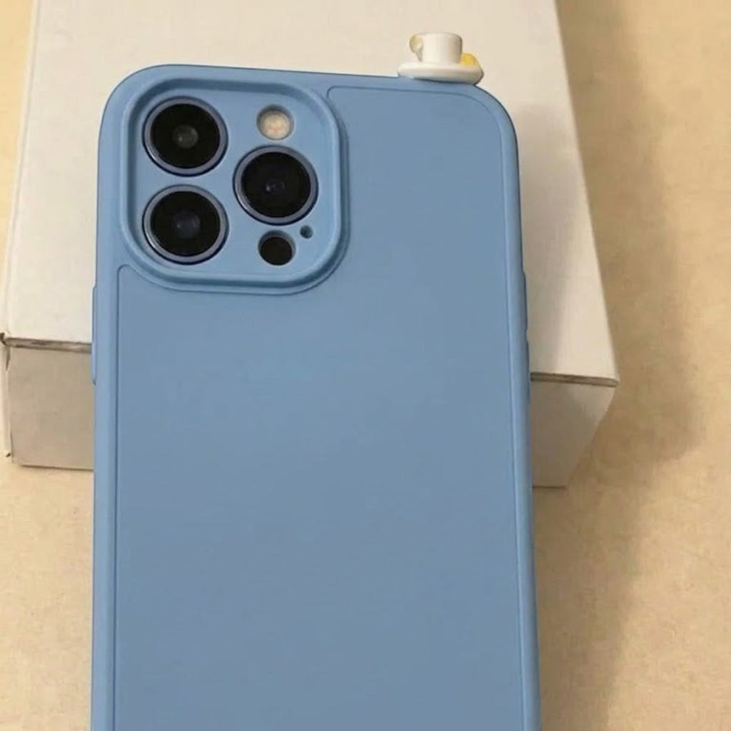 digitaley.co light blue phone case with 3D miniature Turkish coffee cup and delight accessory