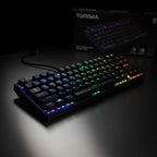 digitaley.co black compact 60% mechanical keyboard with vibrant RGB backlighting, ideal for gaming.