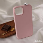 Pink phone case with a 3D miniature Turkish coffee cup and chocolate charm. digitaley.co