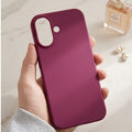Velvet Guard: Premium Shockproof Silicone Case in Fuchsia