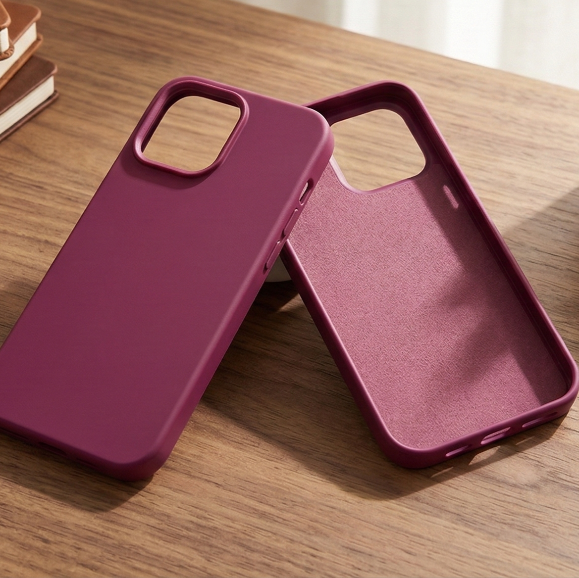Velvet Touch: Premium Soft-Matte Silicone Case in Fuchsia
